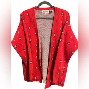 Bechamel Sport red oversized cardigan. Size Men’s M. 100% cotton